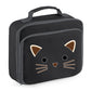 Kids Lunch Bag Black Cat Face Cute Insulated Lunch Bag Cooler Box