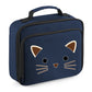 Kids Lunch Bag Black Cat Face Cute Insulated Lunch Bag Cooler Box