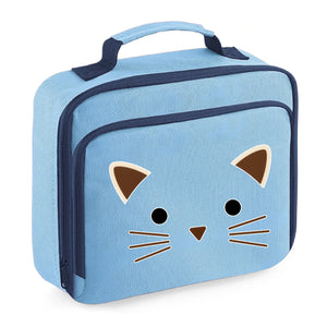 Kids Lunch Bag Black Cat Face Cute Insulated Lunch Bag Cooler Box