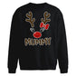 Cute Mummy Reindeer Face Christmas Oversized Sweatshirt