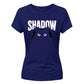 Cute Peeping Black Cat Shadow Graphic ladies fit T-Shirt