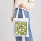 Cute playful green frogs pattern graphic cotton Tote Bag