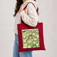 Cute playful green frogs pattern graphic cotton Tote Bag