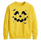 Cute pumpkin face bats spooky Halloween Unisex Sweatshirt