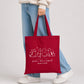 Cute Purr Love Repeat Kittens Graphic Christmas Tote Bag
