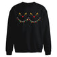 Cute Reindeer Faces Lights Christmas Oversized Sweatshirt