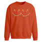 Cute Reindeer Faces Lights Christmas Oversized Sweatshirt