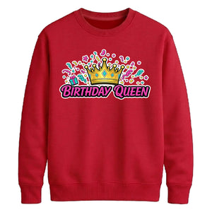 Birthday Gift Sweatshirt | Cute Royal Birthday Queen Design for Her