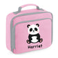 Panda Kids Lunch Bag with Custom Name Insulated Lunch Bag Cooler Box