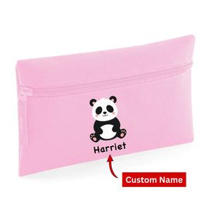 Panda Kids Pencil Case with Custom Name
