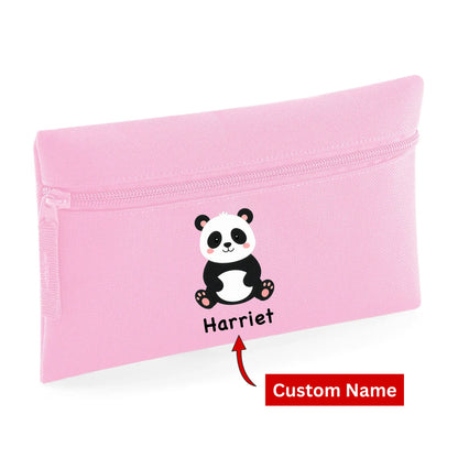 Panda Kids Pencil Case with Custom Name