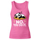 Cute Sleeping Panda No You Do It Graphic Ladies Tank Top