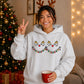 Cute Sleeping Reindeer Lights Christmas Oversized Hoodie