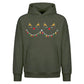 Cute Sleeping Reindeer Lights Christmas Oversized Hoodie