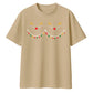 Cute Sleeping Reindeer Lights Christmas Oversized T-Shirt