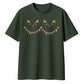 Cute Sleeping Reindeer Lights Christmas Oversized T-Shirt