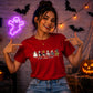 Cute spooky costume geese graphic Halloween ladies t-shirt
