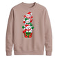 Cute stacked snowmen gift box Christmas Unisex Sweatshirt
