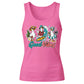 Cute Surfing Ducks Good Vibes Summer Graphic Ladies Tank Top