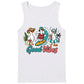 Cute Surfing Ducks Good Vibes Summer Graphic Men Tank Top