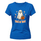 Cute trick or treat ghost graphic Halloween ladies t-shirt