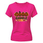 Cute turkey gobble crew graphic Thanksgiving Ladies T-Shirt