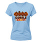 Cute turkey gobble crew graphic Thanksgiving Ladies T-Shirt