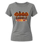 Cute turkey gobble crew graphic Thanksgiving Ladies T-Shirt