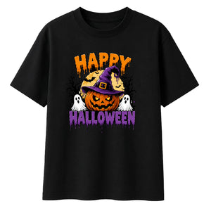 Cute witch pumpkin ghost graphic Halloween Oversized t-shirt