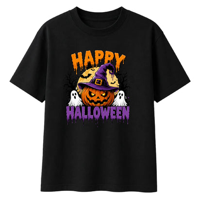 Cute witch pumpkin ghost graphic Halloween Oversized t-shirt