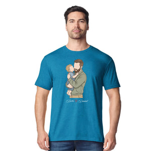 Custom Names Dad & Son Fathers Day Printed Style T-Shirt