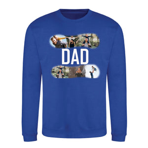 Dad Four Photo Collage Keepsake Father's Day Sweatshirt