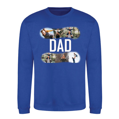Dad Four Photo Collage Keepsake Father's Day Sweatshirt