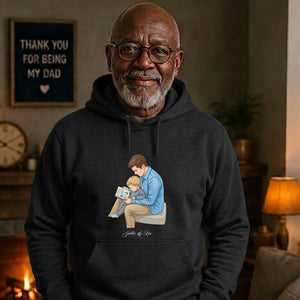 Custom Names Dad & Son Fathers Day Printed Hoodie