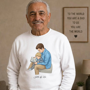 Custom Names Dad & Son Fathers Day Printed Unisex sweatshirt