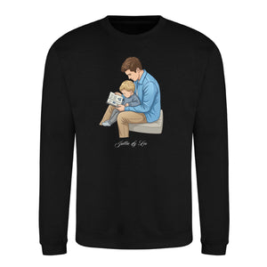 Custom Names Dad & Son Fathers Day Printed Style sweatshirt