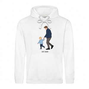 Fathers Day Gift Ideas Personalised EST 2020 Fathers Day Printed Style hoodie Best Dad Ever Fathers Day 2026