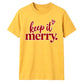 Elegant script heart typography Christmas Unisex T-Shirt