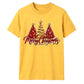 Glittering red gold tree print Christmas Unisex T-Shirt