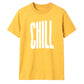 Minimalist Elongated Chill Typo Print Unisex T-Shirt