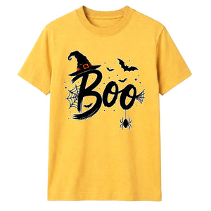 Spooky witch hat Boo graphic Halloween Unisex T-Shirt