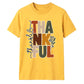 Stacked thankful block text art Thanksgiving Unisex T-Shirt