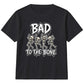 Dancing skeletons bad to the bone Halloween Kids T-Shirt