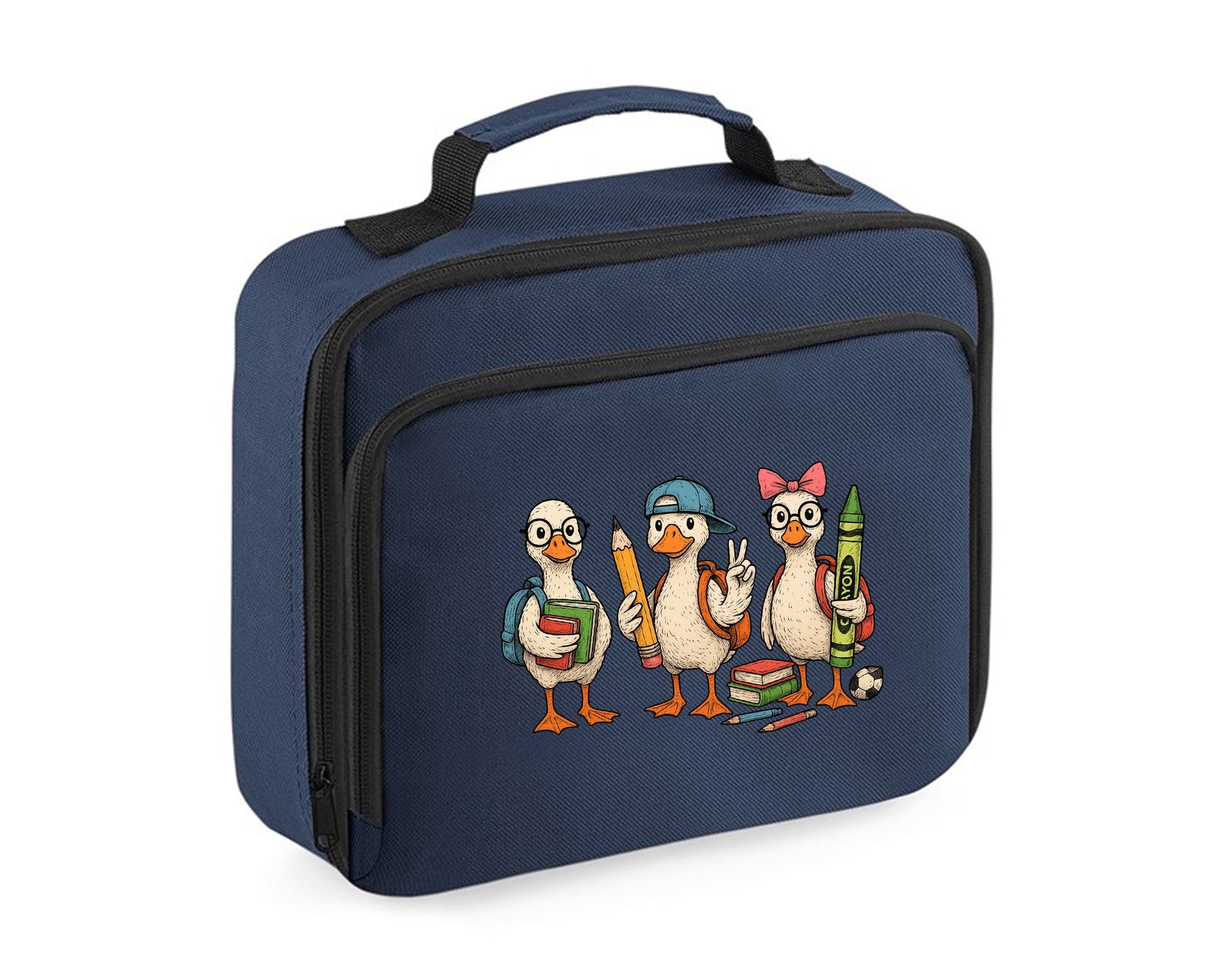 Back To School Lunch Bag, Insulated Funny Duck Cooler For Kids & Teens, Perfect Gift For Lunchbox & Duck Lovers M8486