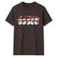 Charming line-up of five snowman Christmas Unisex T-Shirt