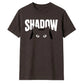 Cute Peeking Cat Shadow Typography Graphic Unisex T-Shirt