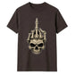 Edgy skeleton hand middle finger Halloween Unisex t-shirt