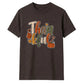 Leopard print thankful text art Thanksgiving Unisex T-Shirt