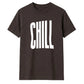 Minimalist Elongated Chill Typo Print Unisex T-Shirt
