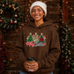 Decorated festive trees script Christmas Oversized Hoodie